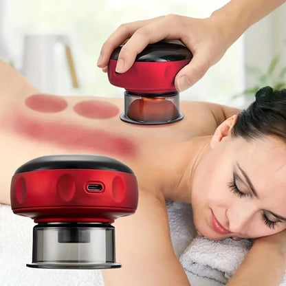 Smart Home Heated Massager 12-speed Cupping Machine Whole Body Muscle Relaxation Massager Respirable Vacuum Cupping Cup